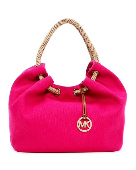 large pink michael kors bag